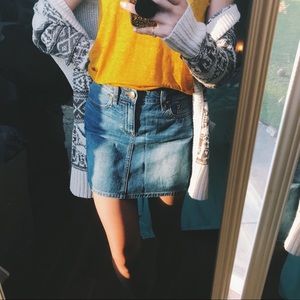j.crew indigo denim jean skirt